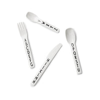 Design Letters Kids Cutlery - WHITE