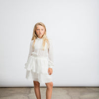 Little Remix Cream Lea Lace Shirtdress