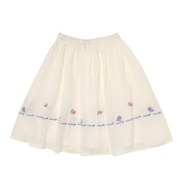 Atelier Barn Cream Embroidered Skirt
