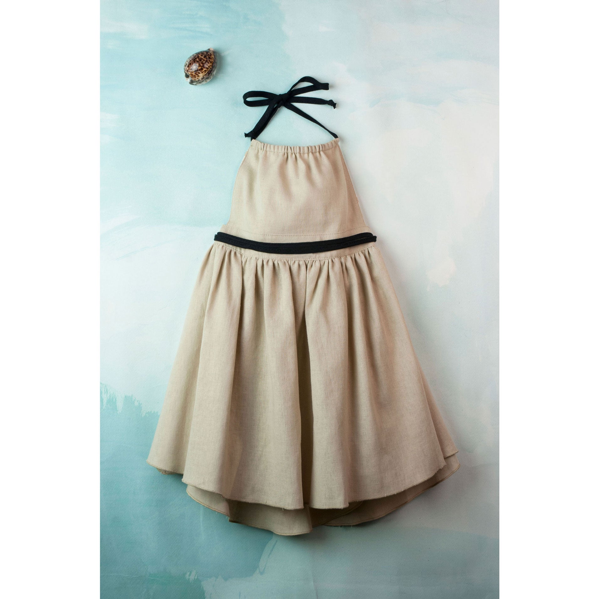Popelin Reversible Beige Bib Dress