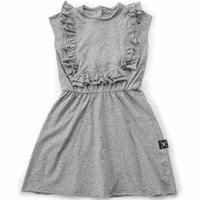 NUNUNU Heather Grey Apron Dress