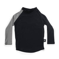 NUNUNU Black/Silver Long Sleeved Rashguard