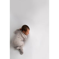 Lovedbaby Light Grey Organic Cotton Pointelle Footie