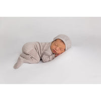 Lovedbaby Light Grey Organic Cotton Pointelle Footie