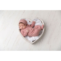 Lovedbaby Mauve Organic Cotton Pointelle Footie