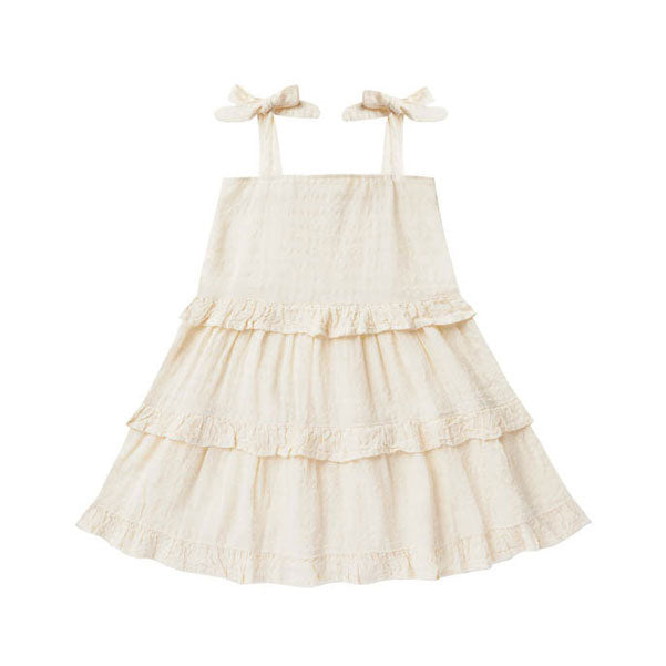 ivory swing dress Rylee and Cru Ruffle Swing Dress
