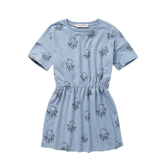 Sproet and Sprout Sky Blue Octopus Print T-Shirt Dress – Ladida