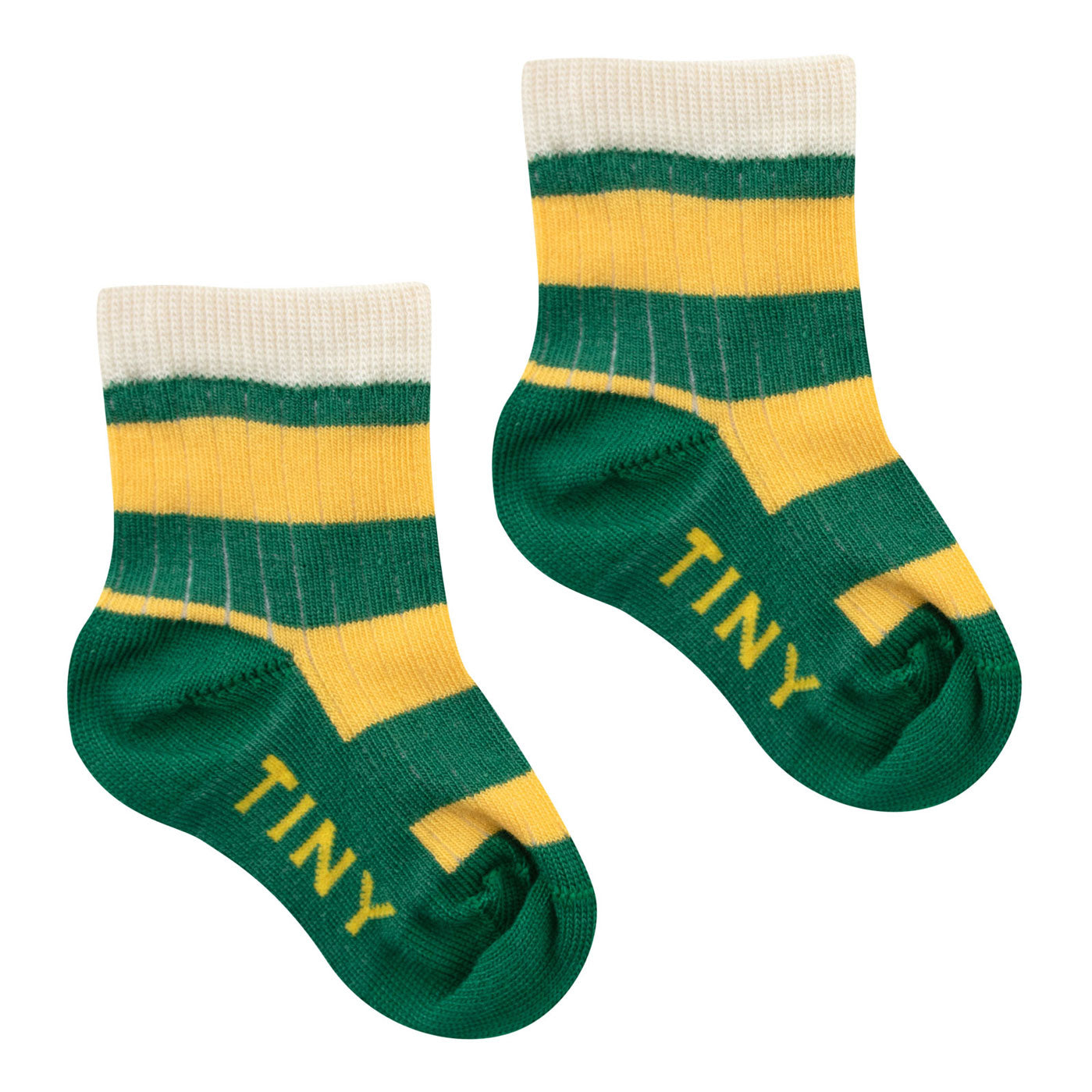 TINYCOTTONS BIG STRIPES MEDIUM SOCKS *pine green/yellow* KIDS TINYCOTTONS BIG STRIPES MEDIUM SOCKS *pine green/yellow* KIDS