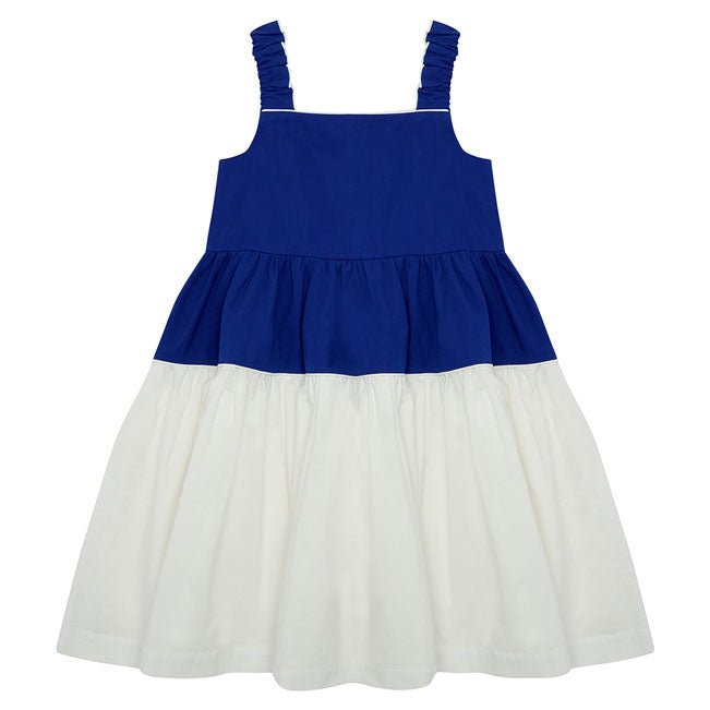 The Middle Daughter Aegean Blue and Sea Salt Strap Line Dress – Ladida