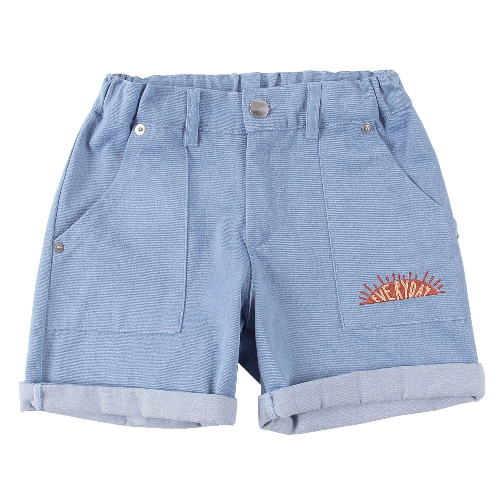 Jayda Low Rise Denim Shorts - Blue