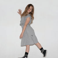 NUNUNU Heather Grey Apron Dress
