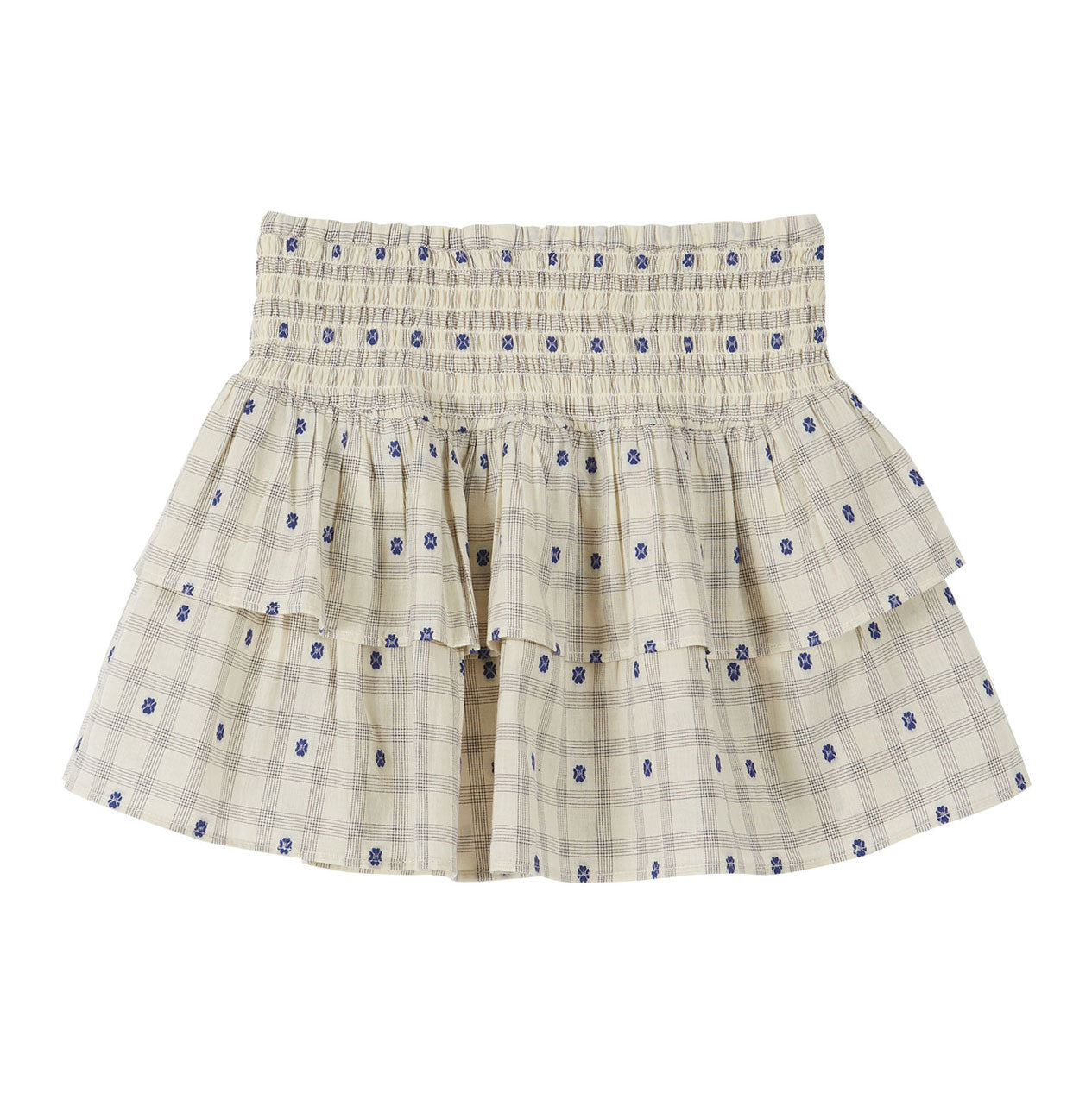 Emile et Ida Denim Flower Pocket Skirt, Denim main image 0
