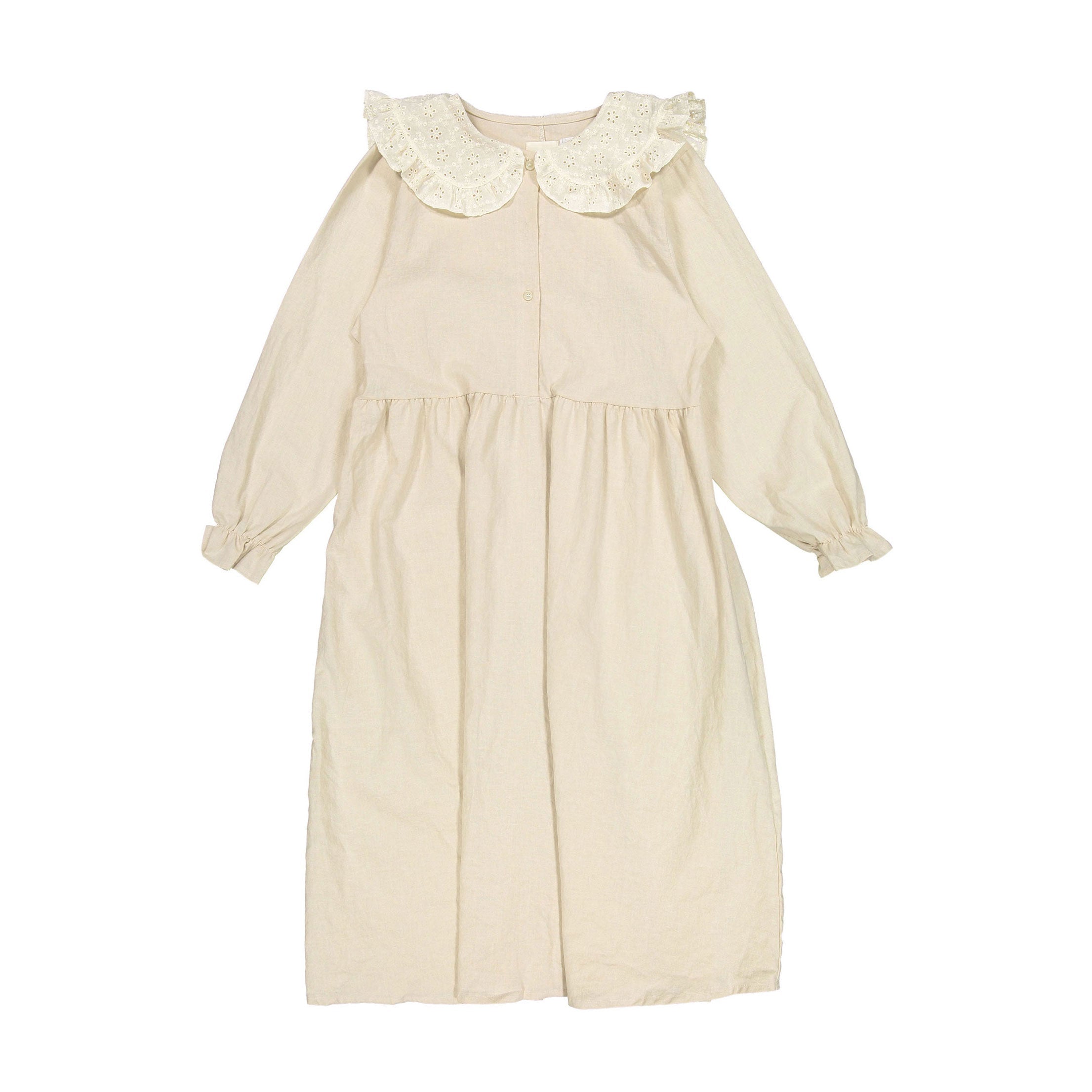 Aosta Beige Linen Moms Cape Dress Ladida Aosta Beige Linen Moms Cape Dress Ladida