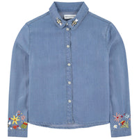 Sonia Rykiel Tencel Embroidered Blouse