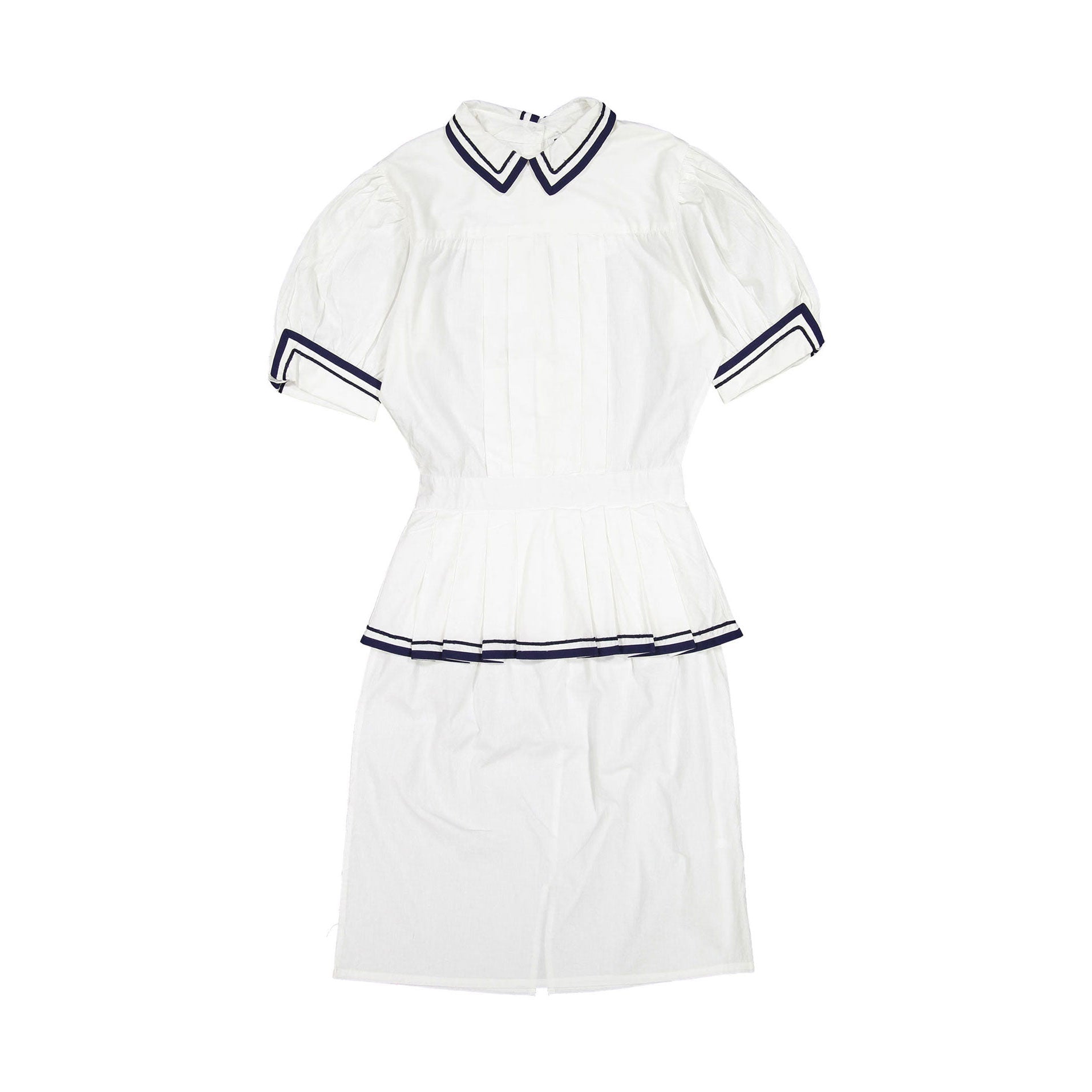 Batsheva White Cotton Poplin Rilke Women's Dress 2