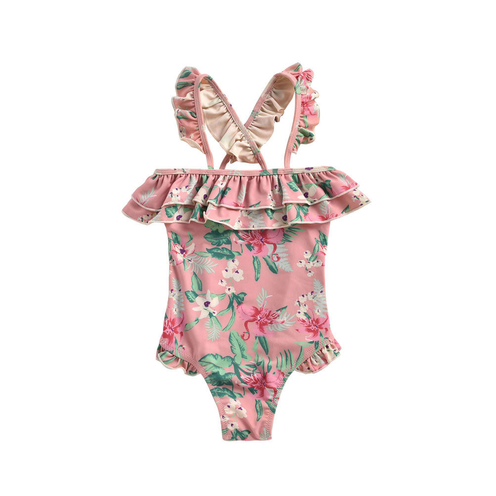 LOUISE MISHA Bathing Suit Zacatecas Sienna Flamingo BABY AND KIDS SWIMSUIT