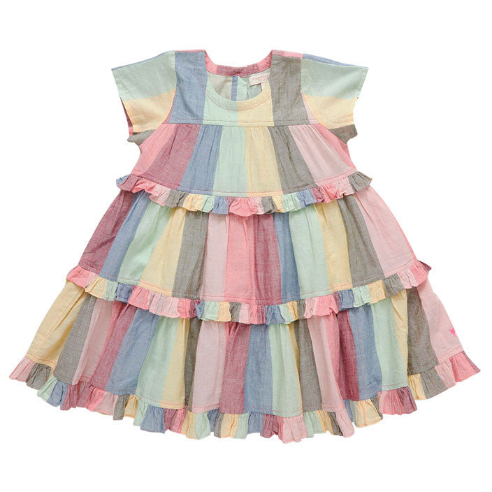 Pink Chicken Daphne Dress - Multi Wide Stripe Ladida Pink Chicken Daphne Dress - Multi Wide Stripe Ladida