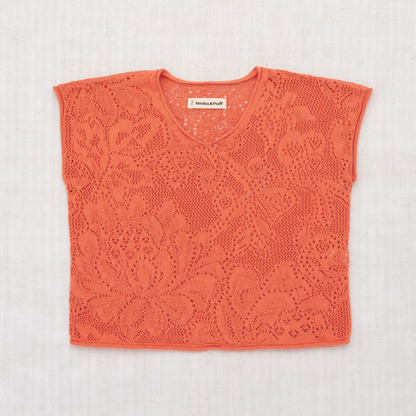 Misha and Puff Melon Boxy Lace Crop Tee – Ladida