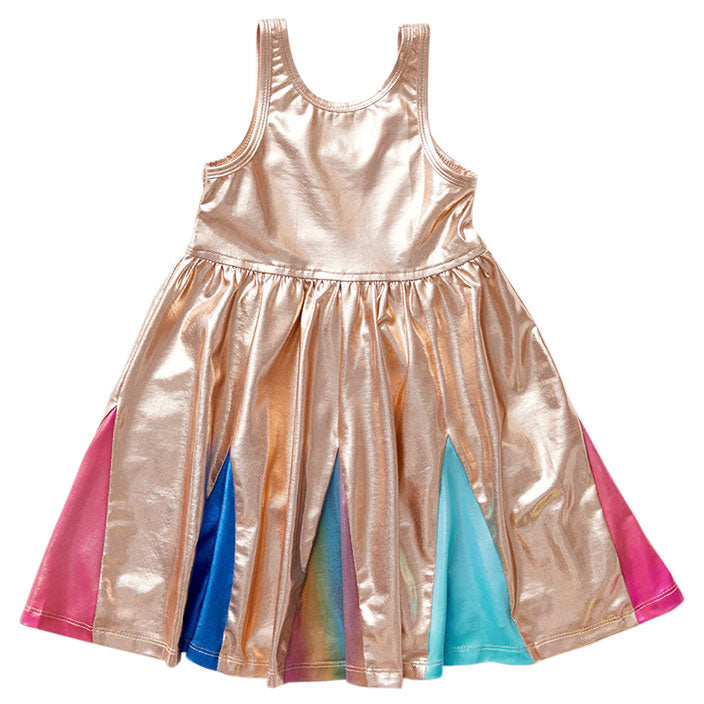 Pink Chicken Rose Gold Lollie Lame Dress  Ladida