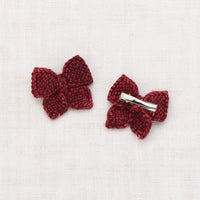 Misha and Puff Baby Puff Bow Set - Cranberry