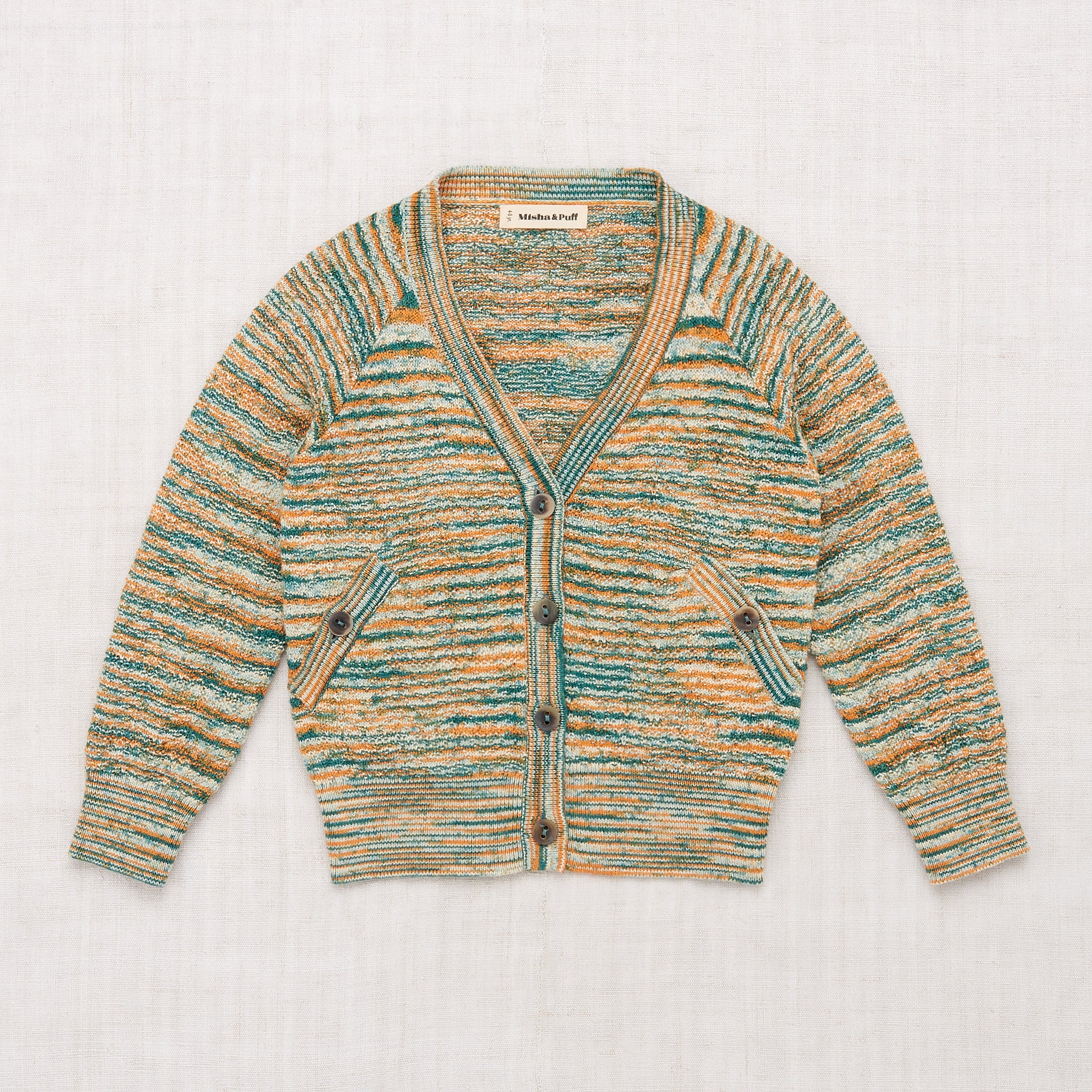 Misha and Puff Chevron Everyday Cardigan - Peacock Space Dye – Ladida