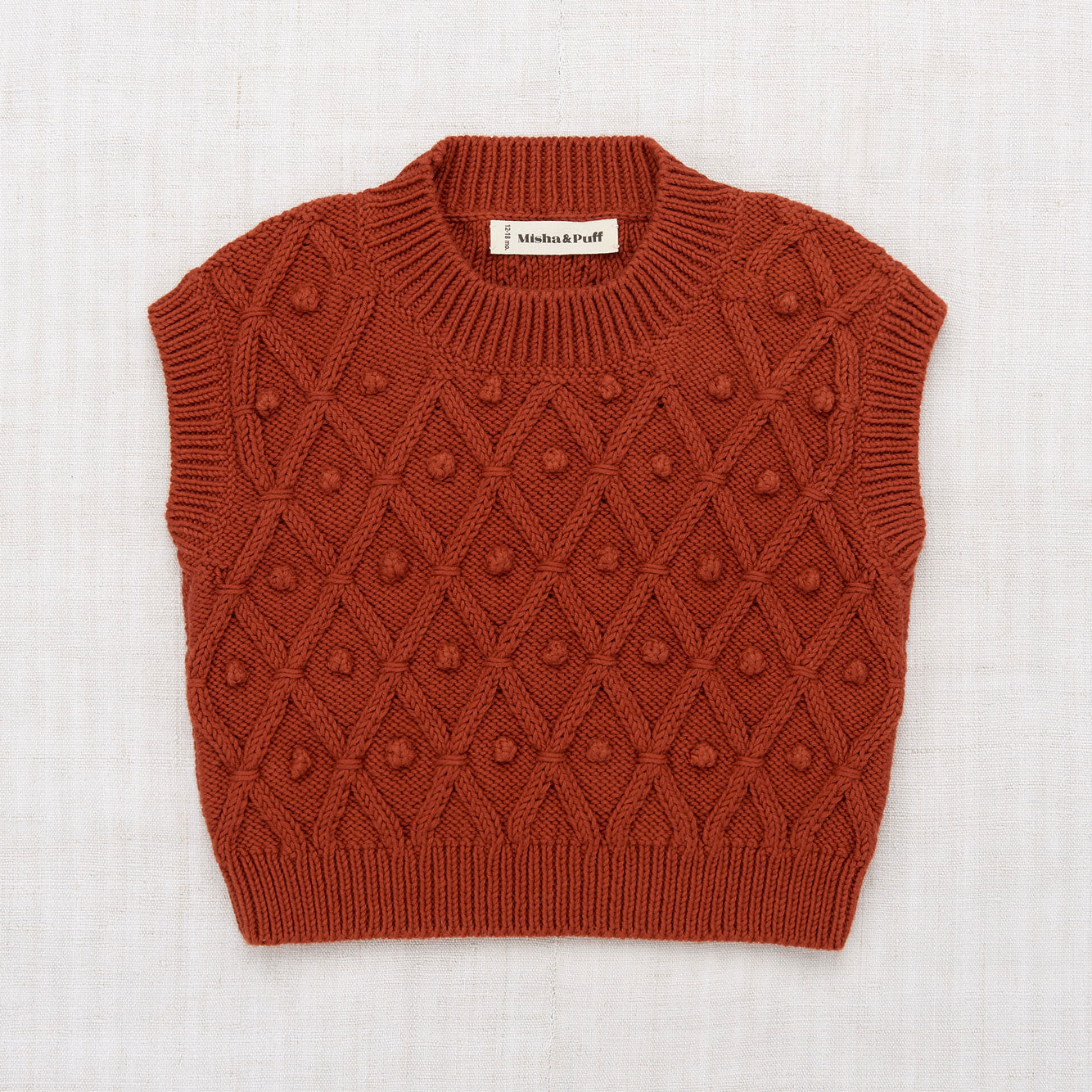 Misha and Puff Diamond Popcorn Vest - Paprika – Ladida