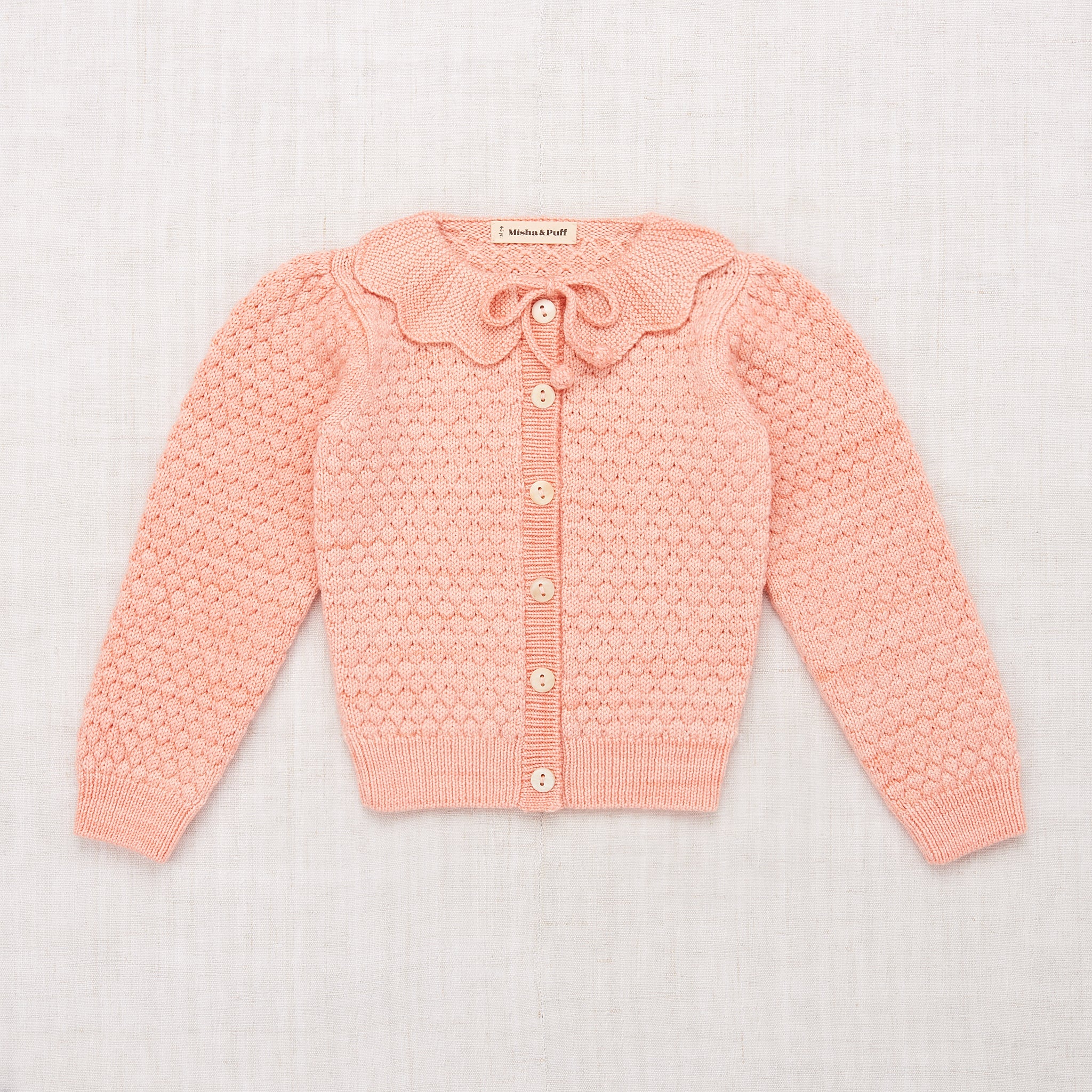 Misha and Puff Flower Cardigan - Grapefruit – Ladida