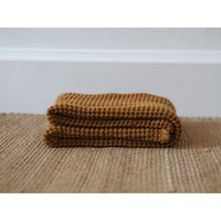 Mallino Mustard Waffle Blanket