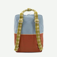 Sticky Lemon Blueberry/Willow Brown/Pear Green Colourblocking Large Backpack