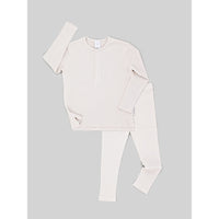 Tiny Cottons sets Tiny Cottons Basic Beige Rib Tee and Pants Set