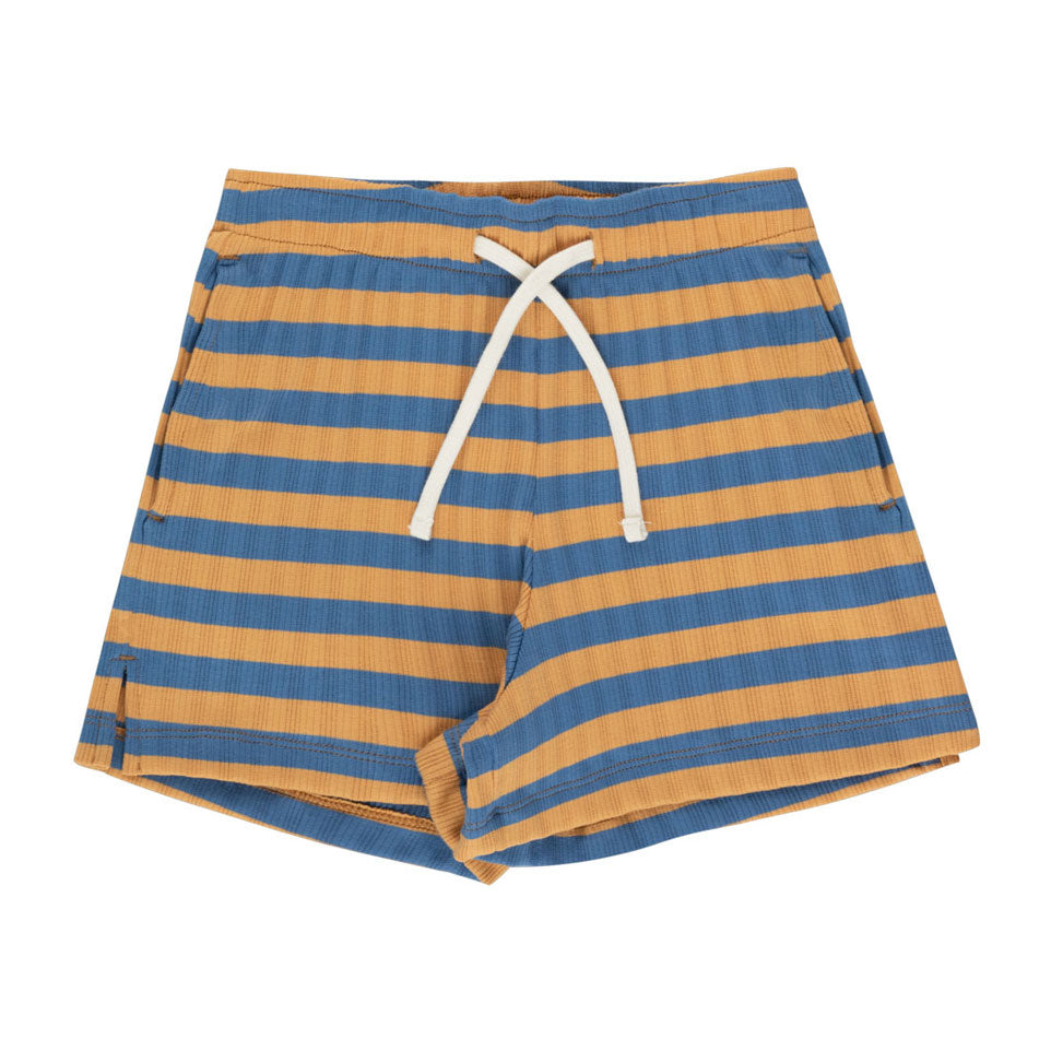 TINYCOTTONS STRIPES SHORT *almond/night blue* TINYCOTTONS STRIPES SHORT *almond/night blue*