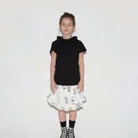 NUNUNU White Skull Mask Balloon Skirt