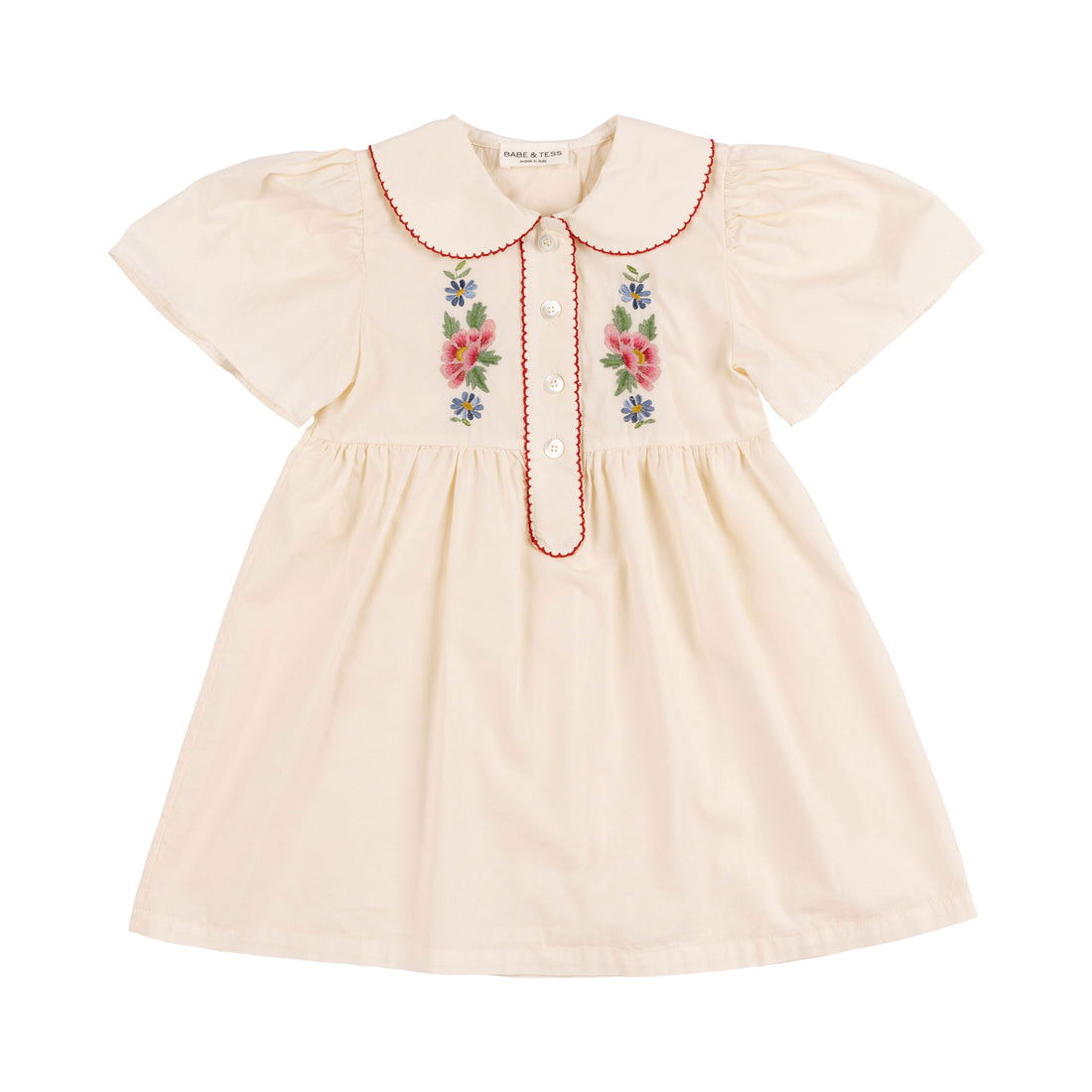Babe and Tess Natural Geraldine Mini Dress