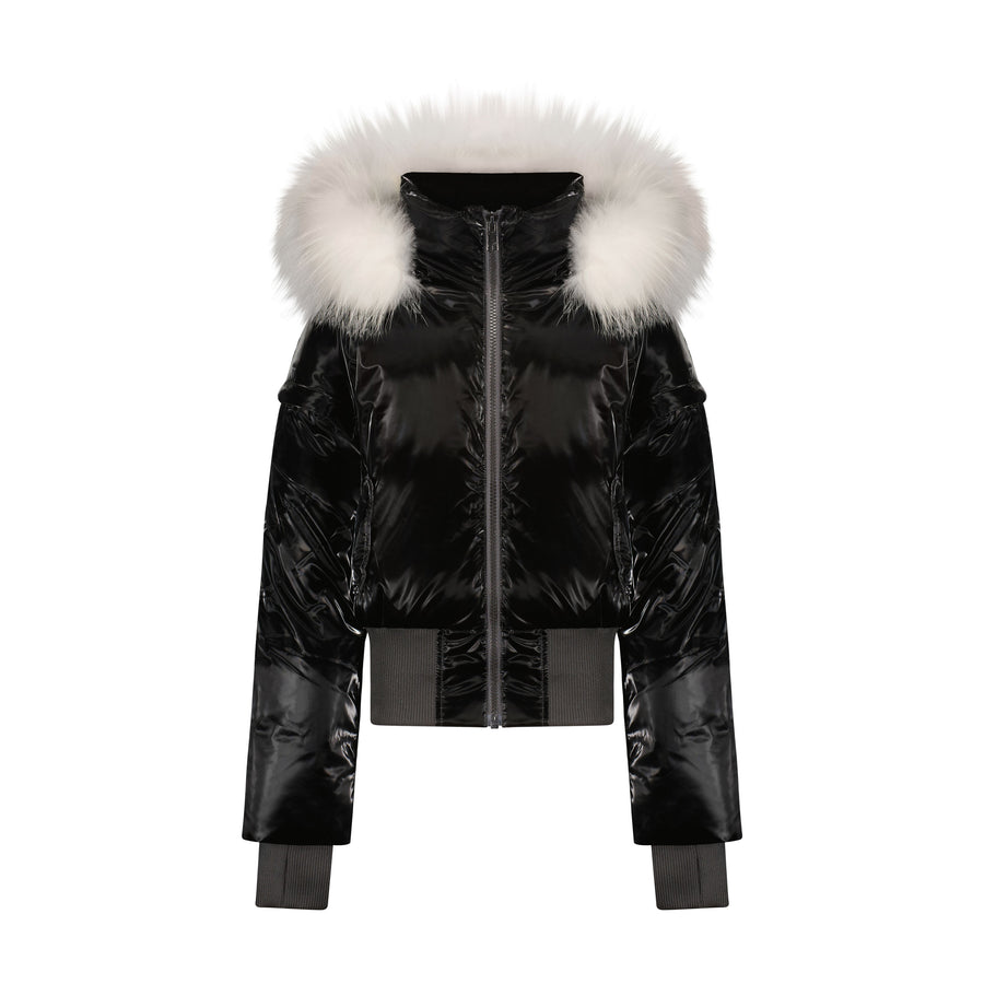 Scotch Bonnet x Ladida Black Patent Puffer Coat