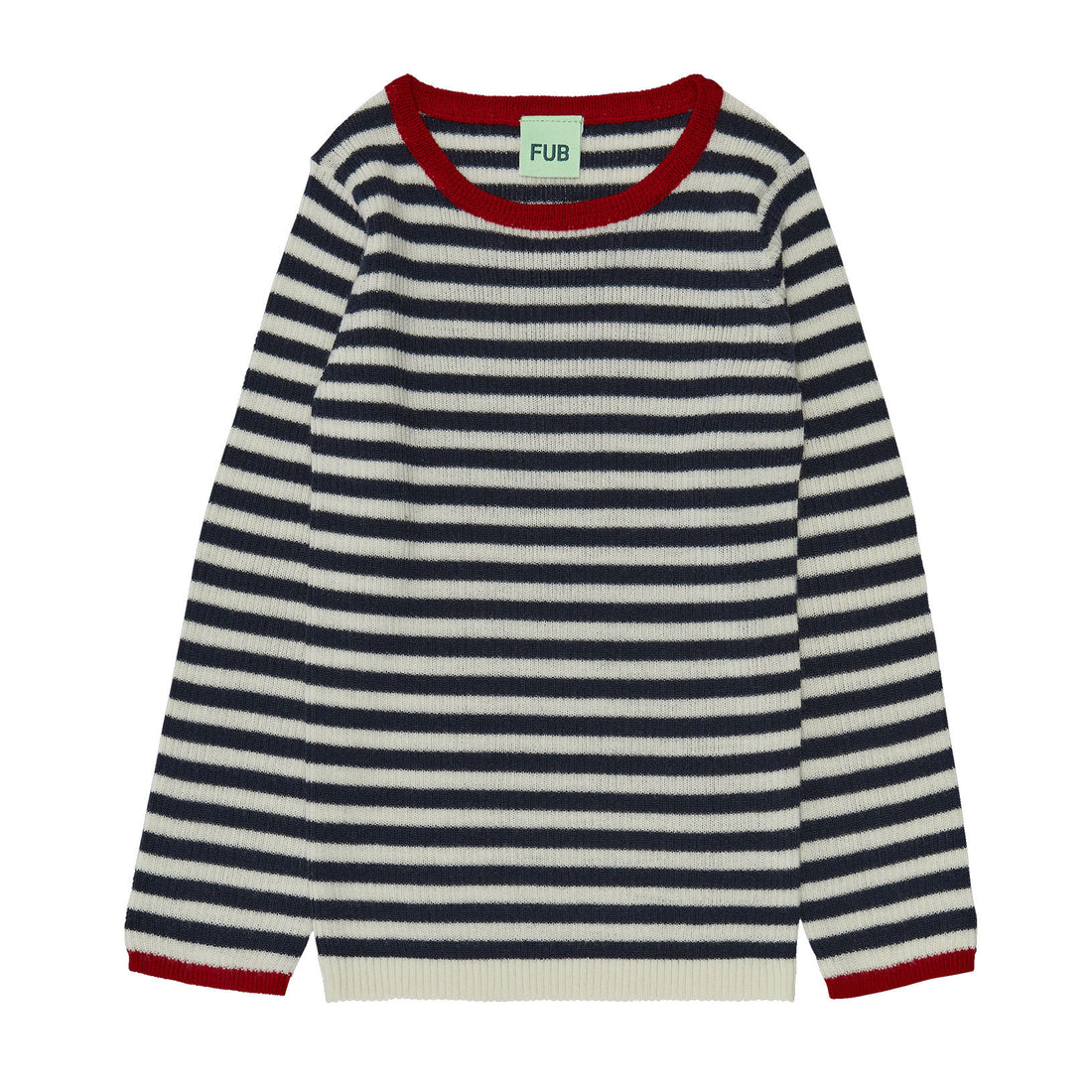 FUB Ecru/Dark Navy Rib Sweater