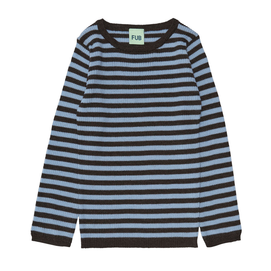 FUB Chocolate/Sky Rib Sweater