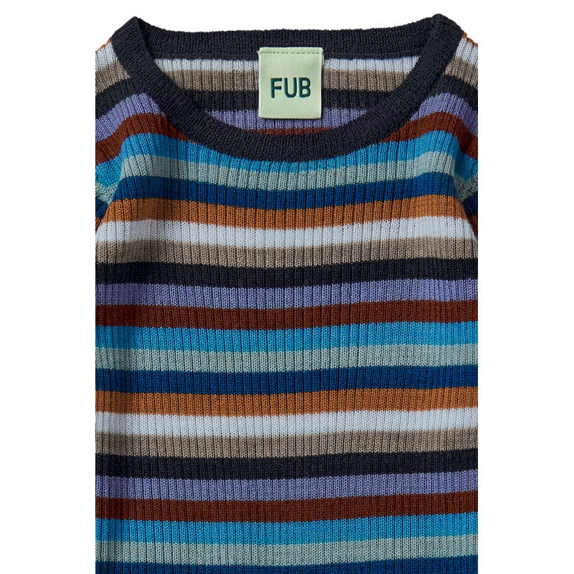 FUB Multi Stripe Rib Pullover