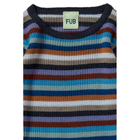 FUB Multi Stripe Rib Pullover