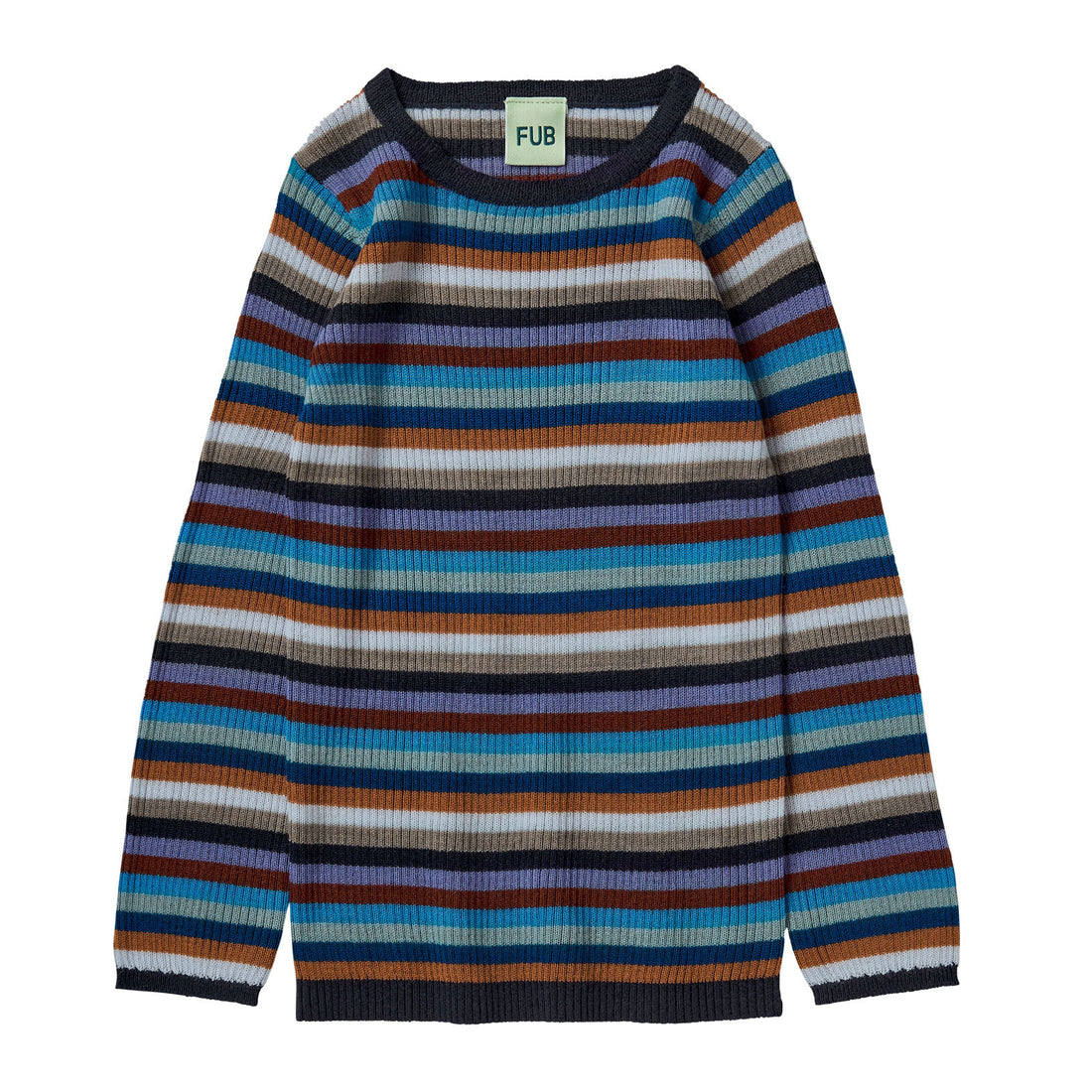 FUB Multi Stripe Rib Pullover