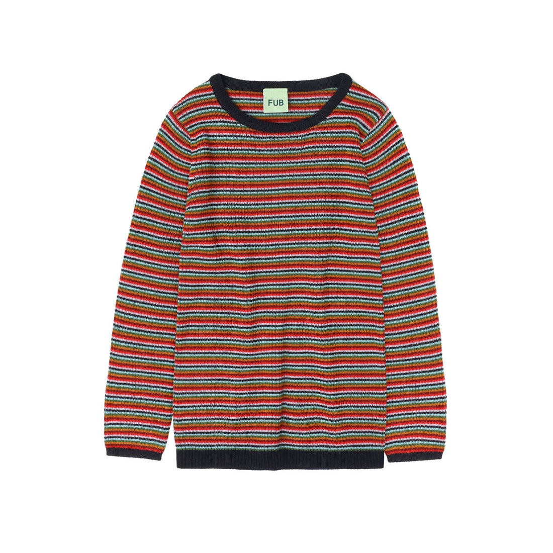 FUB Multi Stripe Rib Pullover