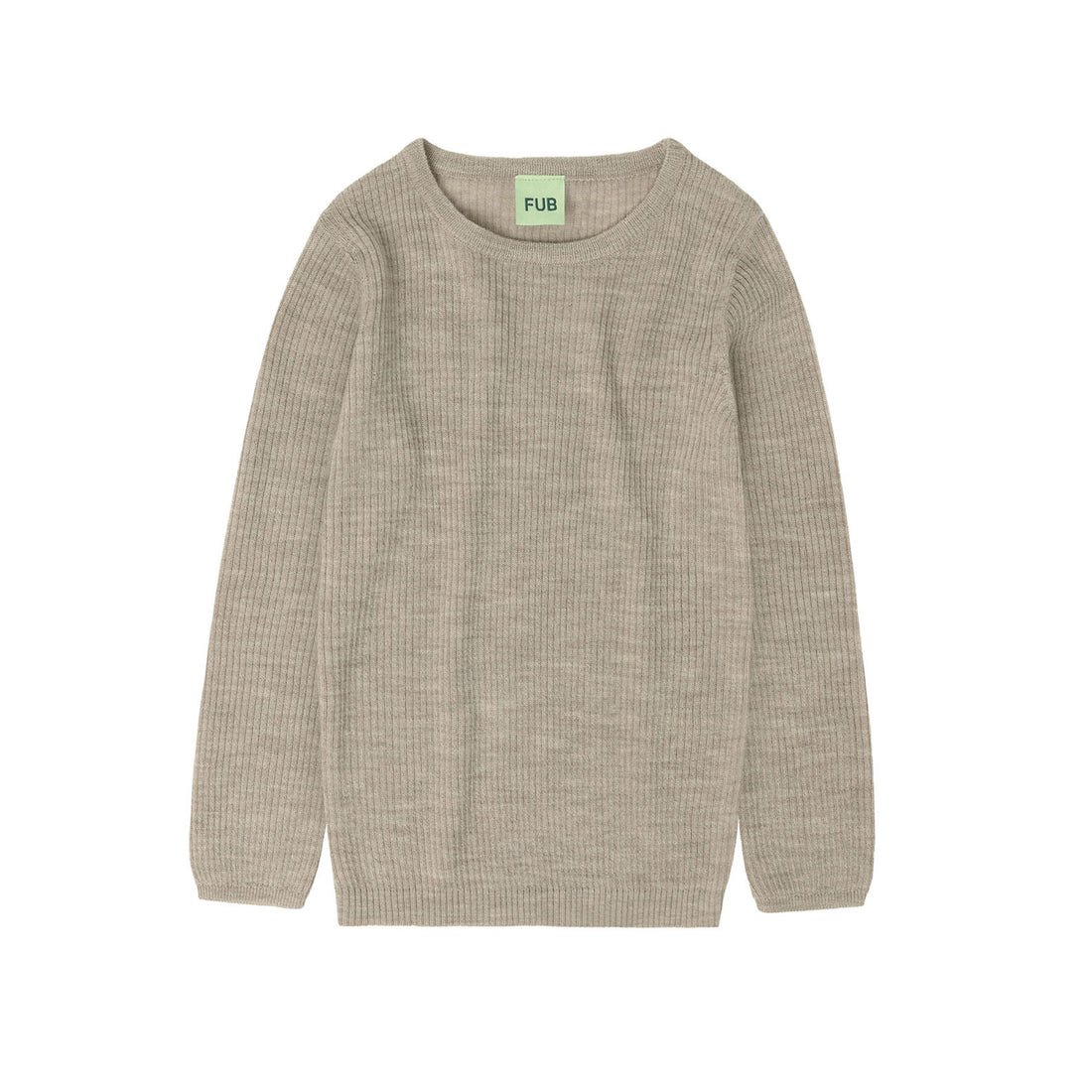 FUB Oat Melange Rib Pullover