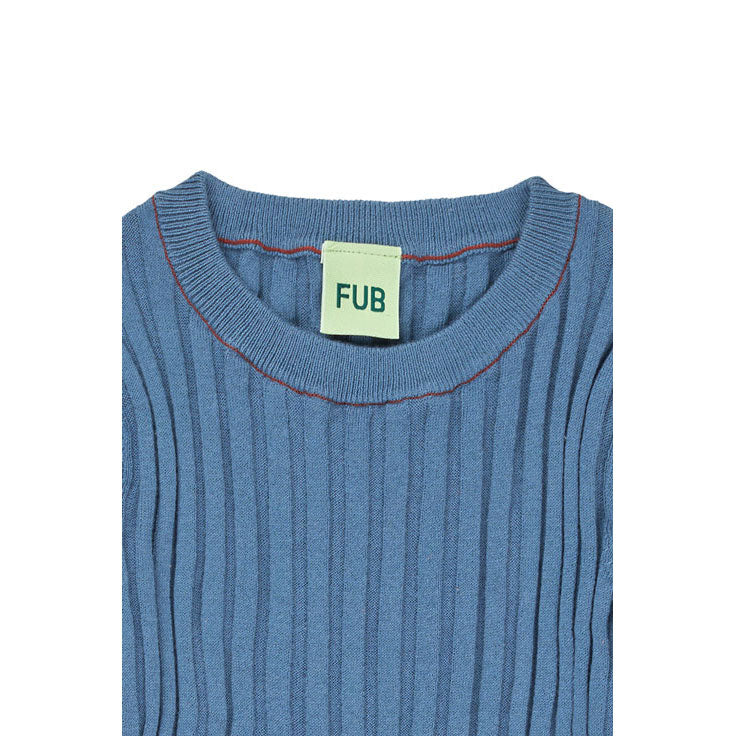 FUB Washed Indigo Rib Top