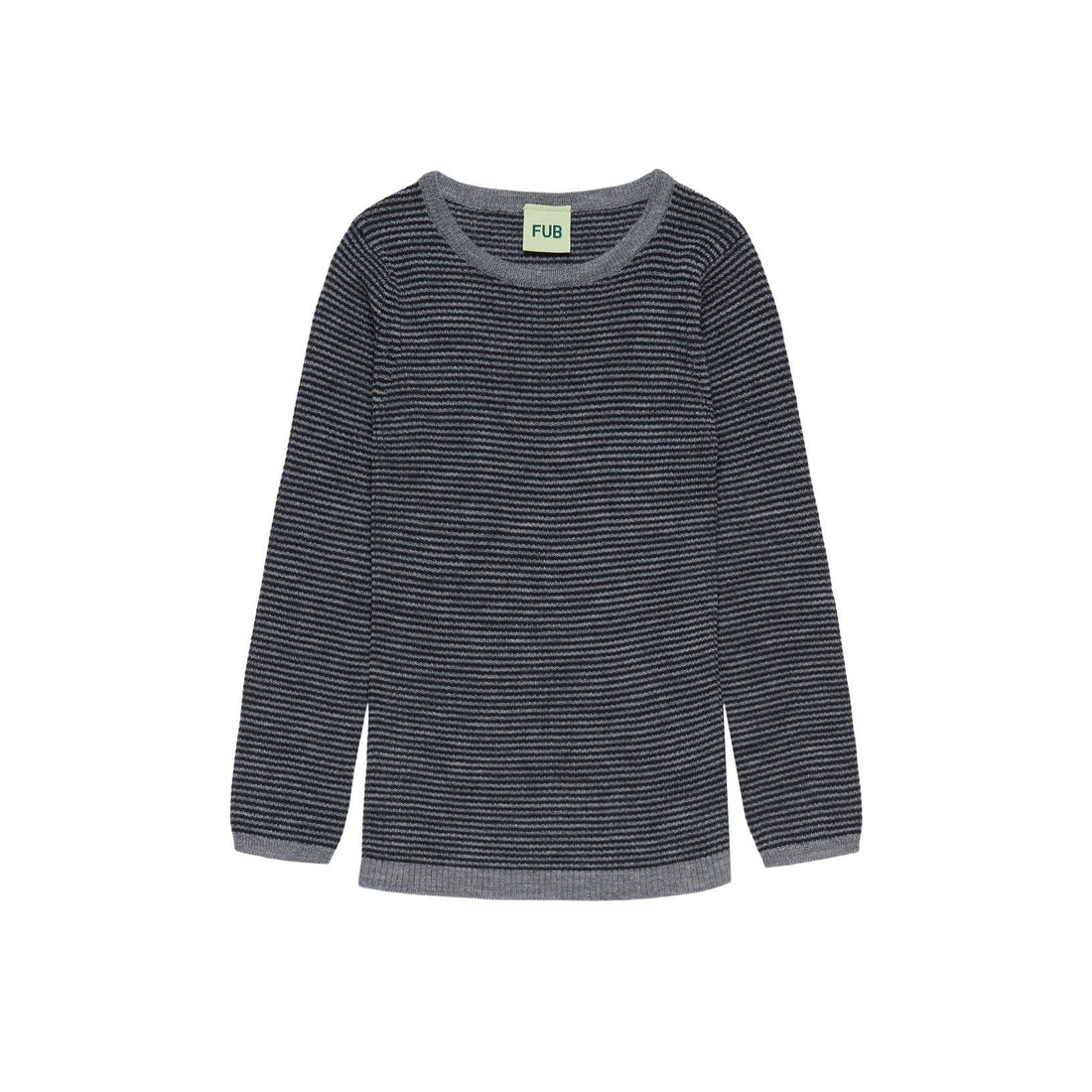 FUB Steel/Dark Navy Rib Sweater