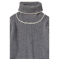 FUB Ecru/Dark Navy Rollneck Pullover