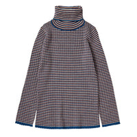 FUB Ecru/Pond Blue/Clay Rollneck Pullover