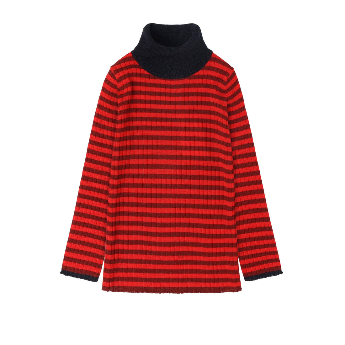 FUB Cranberry/ Signal Red Rollneck Pullover