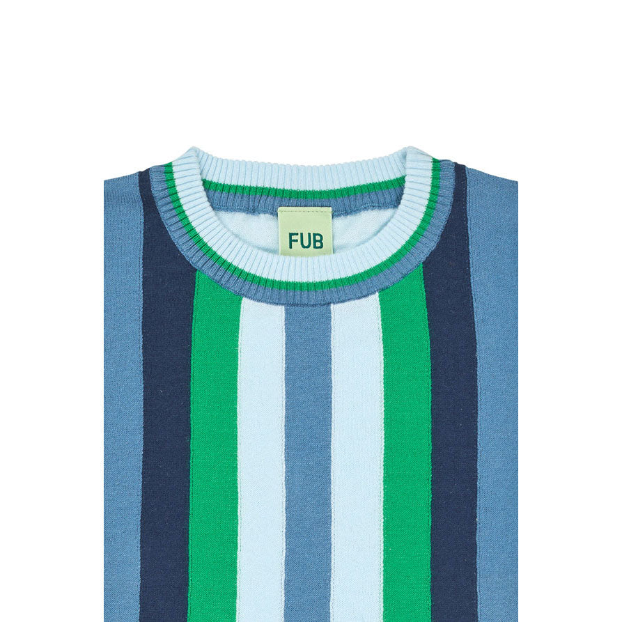 FUB Light Blue Striped Front Top
