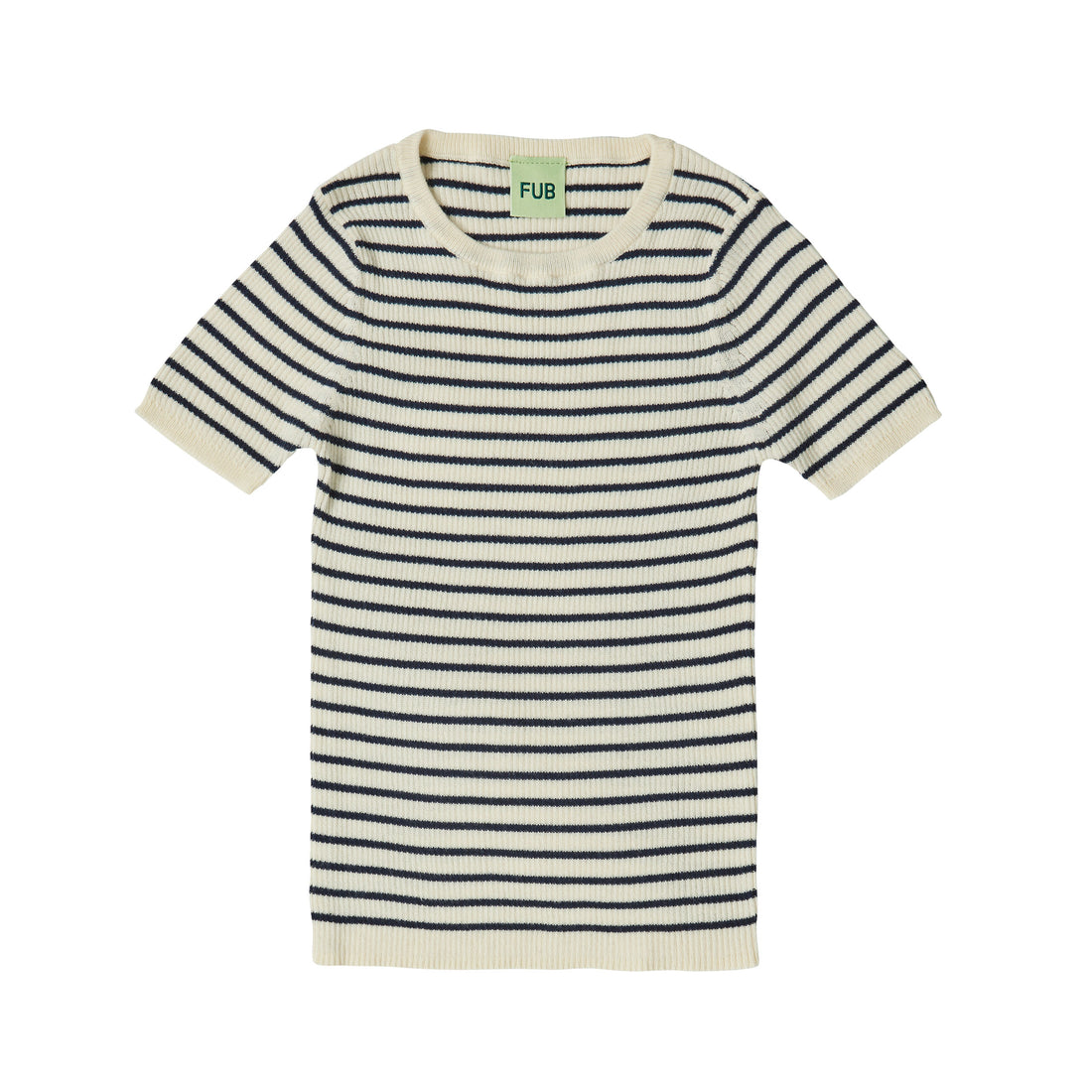 FUB Ecru/Dark Navy Rib Top