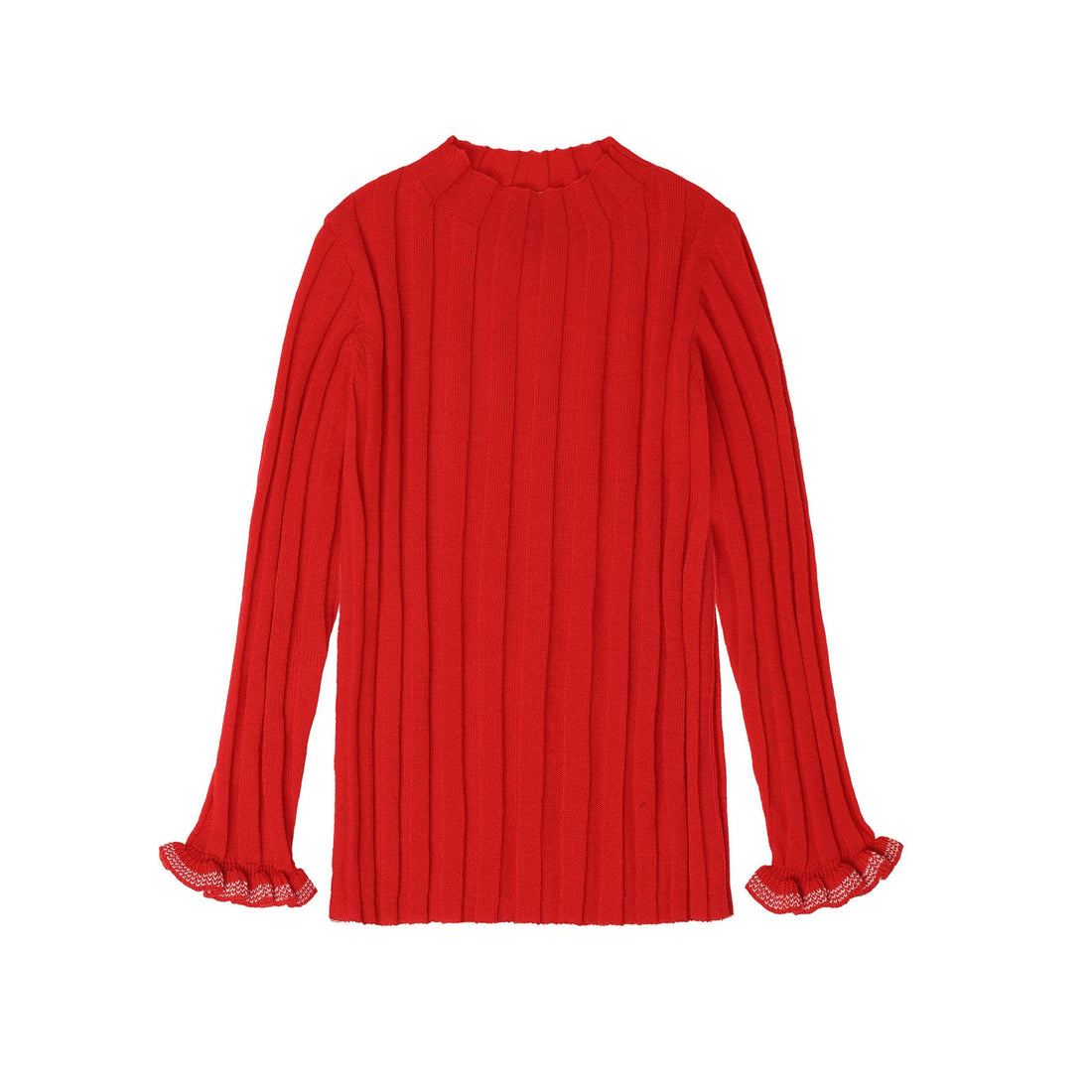 FUB Signal Red High Neck Pullover