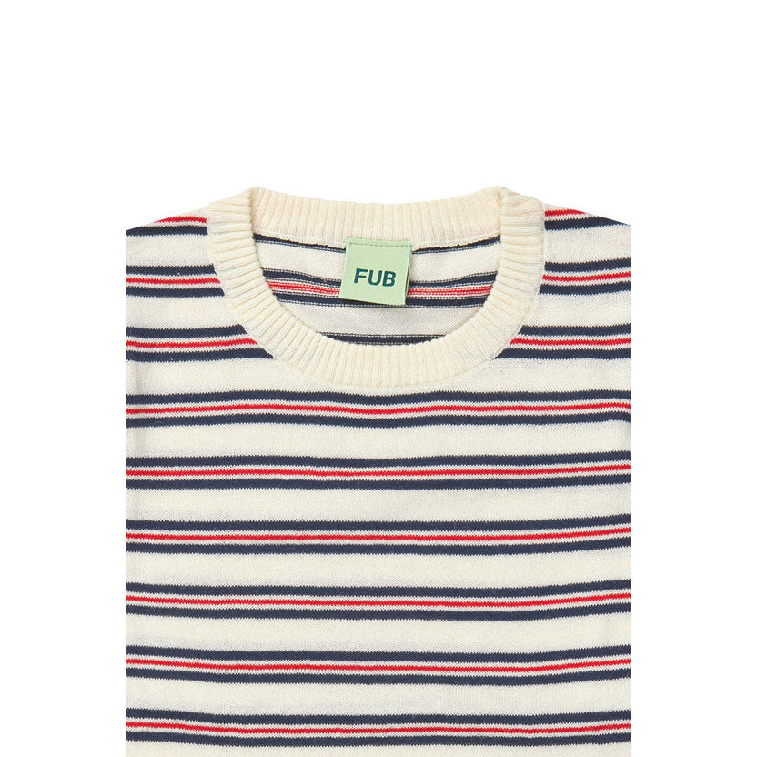 FUB Ecru/Dark Navy Striped Top